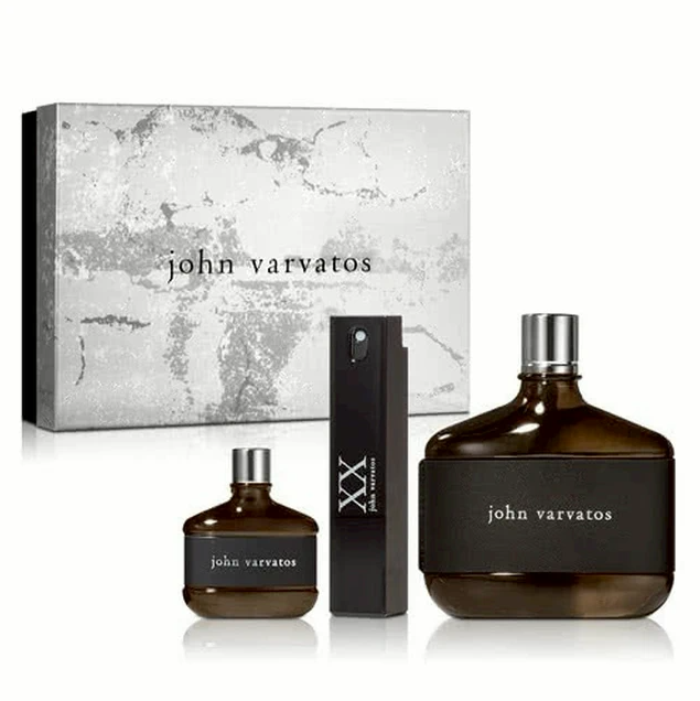 【紅利兌換】John Varvatos 經典同名男性淡香水禮盒 (內含淡香水125ml、迷你瓶15ml、經典光芒行動香氛17ml)